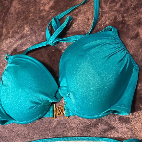 BUNDLE DISCOUNTS! Teal Victoria’s Secret Bikini - top 34DD - bottom Small - Picture 3 of 9